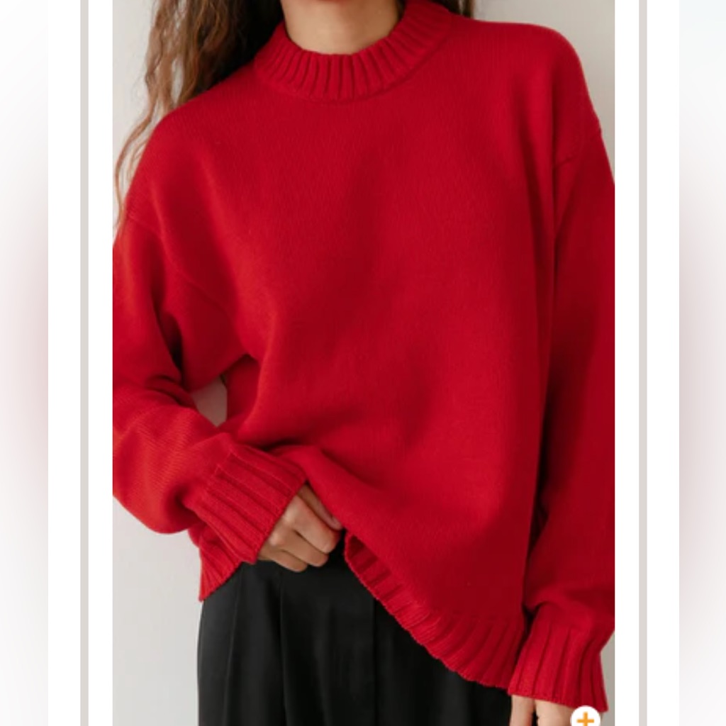 Nwot Donni Cotton Cashmere Crewneck Sweater
